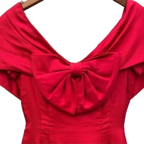 Vintage 1950's Mr. Blackwell Red Dress Size 4